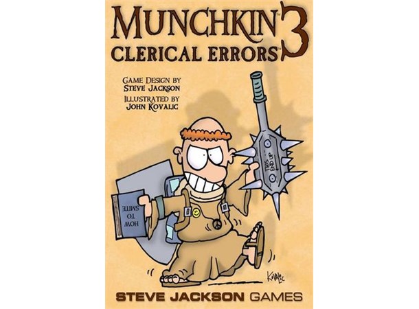Munchkin 3 Clerical Errors Expansion Utvidelse til Munchkin Kortspill